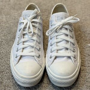 Converse All Star Low-Top White Leather Sneakers
